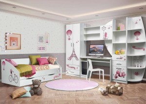 Модульная детская мебель Лего Париж (Олмеко)